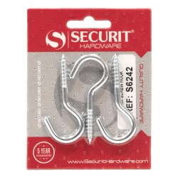 Securit Screw Hooks Zinc Plated