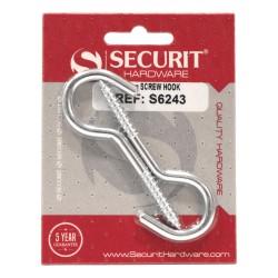 Securit Screw Hooks Zinc Plated