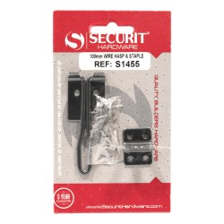 Securit Hasp & Staple Wire Black