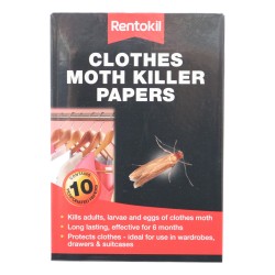 Rentokil Clothes Moth Killer Papers 10 Pack