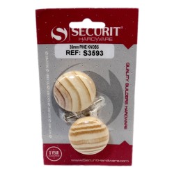 Securit Pine Knobs Metal Insert 2 Pack