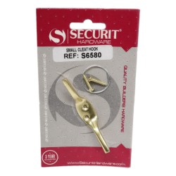 Securit Cleat Hook Brass Small