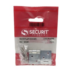 Securit Backflip Hinge Zinc Plated 25mm 2 Pack