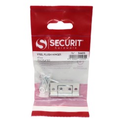 Securit Flush Hinges Zinc Plated 40mm 2 Pack