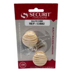 Securit Pine Knobs Metal Insert 2 Pack