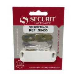 Securit Magnetic Catch Twin White