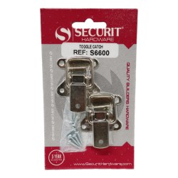 Securit Toggle Catches Nikel Plated 45mm 2 Pack