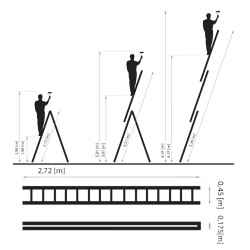 Drabest Aluminium Extension Ladder Triple EN131 Pro