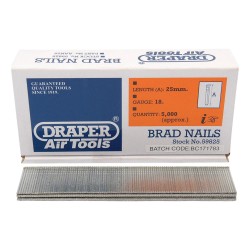 Draper Brad Nails 25mm 5000 Pack