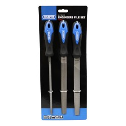 Draper Engineers File Set Soft Grip 200mm 3 Piece