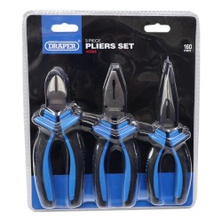 Draper Pliers Set Soft Grip 3 Piece