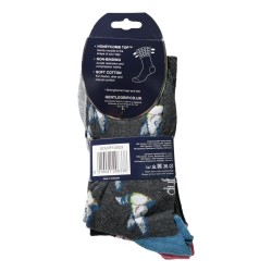 Sock Shop Ladies Gentle Grip Socks 3 Pairs Fun Feet