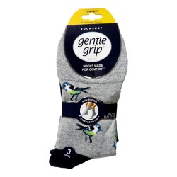 Sock Shop Ladies Gentle Grip Socks 3 Pairs Fun Feet