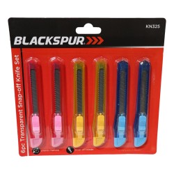 Blackspur Snap Off Knife Set 6 Pack