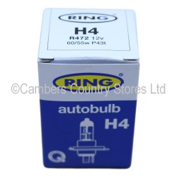 Ring 12v 60/55w H4 P43t Halogen Headlight Bulb