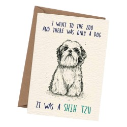 Bewilderbeest Greeting Card It Was A Shih Tzu