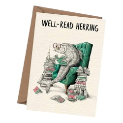 Bewilderbeest Greeting Card Well Read Herring