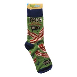 Fabdaz Mens Pair Of Socks Bacon Make Everything Better