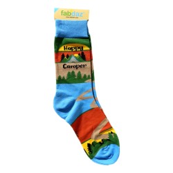 Fabdaz Mens Pair Of Socks Happy Camper