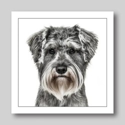 Gruff Pawtrait Greeting Card Schnauzer