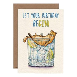 Bewilderbeest Greeting Card Let Your Birthday Begin