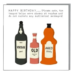 Not At All Jack Greeting Card Old Bottles