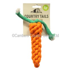 Country Tails Natural Dog Toy Rope Carrot