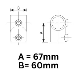 Tubeclamp Galvanised Steel Fitting Short Tee