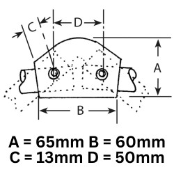 Tubeclamp Galvanised Steel Fitting Varible Elbow 15-60°