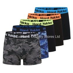 Hard Yakka Mens Cotton Trunks 5 Pair Pack