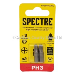 Spectre Screwdriver Bits Phillips 25mm x 2 Pack