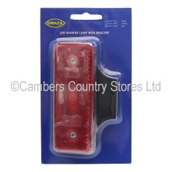 LED Side Marker Lamp With Bracket Red 12/24v