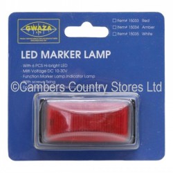 LED Marker Lamp Red 12/24v