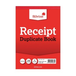 Silvine Cash Receipt Book Duplicate 105mm x 150mm