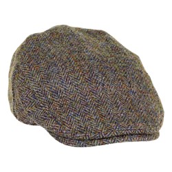 Heather Highland Harris Tweed Flat Cap