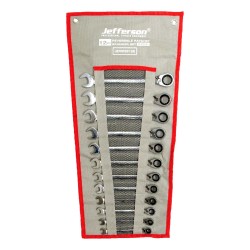 Jefferson Metric Ratchet Spanner Set 12pc 8-19mm