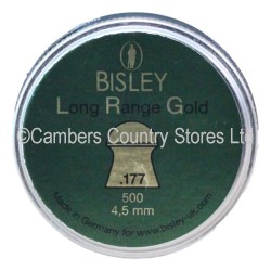 Bisley Air Rifle Pellets Long Range Gold .177 x 500