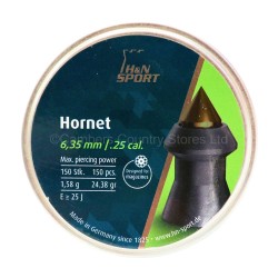 H & N Air Rifle Pellets Hornet .25 x 150 Pack