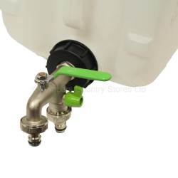 Kerbl IBC Tap With 2 Quick Couplings & Seperate On/Off