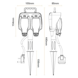 Masterplug Weatherproof Extension Lead 15m 240v