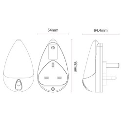 Masterplug Night Light Plug In Dawn To Dusk 2 Pack