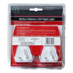 Masterplug Night Light Plug In Motion Activated 2 Pack