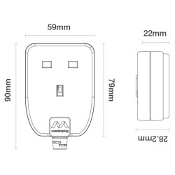 Masterplug Extension Lead 1 Gang 10m 240v 13A