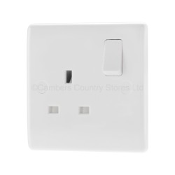 BG Rounded Edge Switched Socket 1 Gang DP 13A