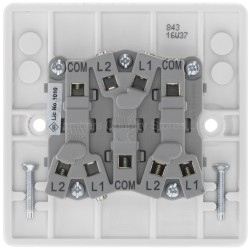 BG Rounded Edge Switch 3 Gang 2 Way