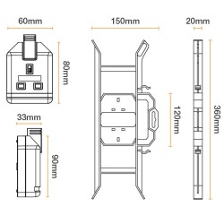 Masterplug Outdoor & Garden Extension Lead & Tidy 15m