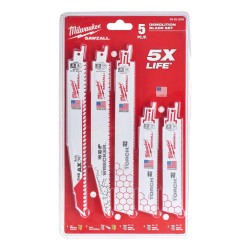 Milwaukee Sawzall Blade Set 5 Piece