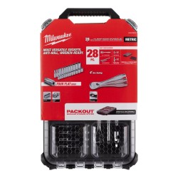 Milwaukee 1/4" Ratchet Driver + Socket Set 28pcs