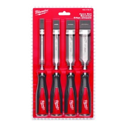 Milwaukee Beveled Edge Chisels 4pcs Set