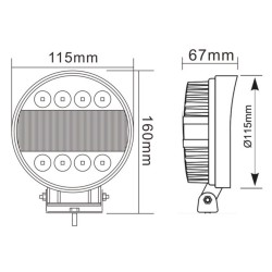 Maypole LED Worklight Magnetic Base 12/24v 30w